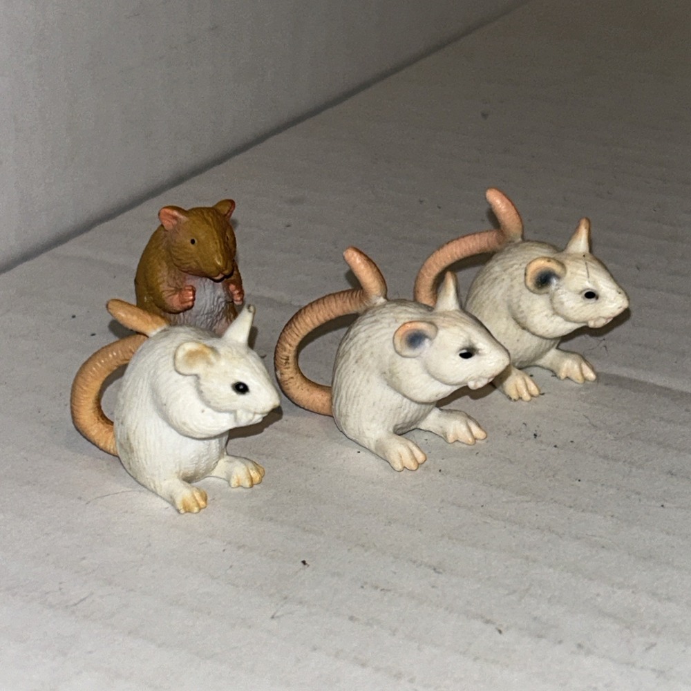 Safari LTD Rodent Mouse‎ Rat Lot Of 4 E3